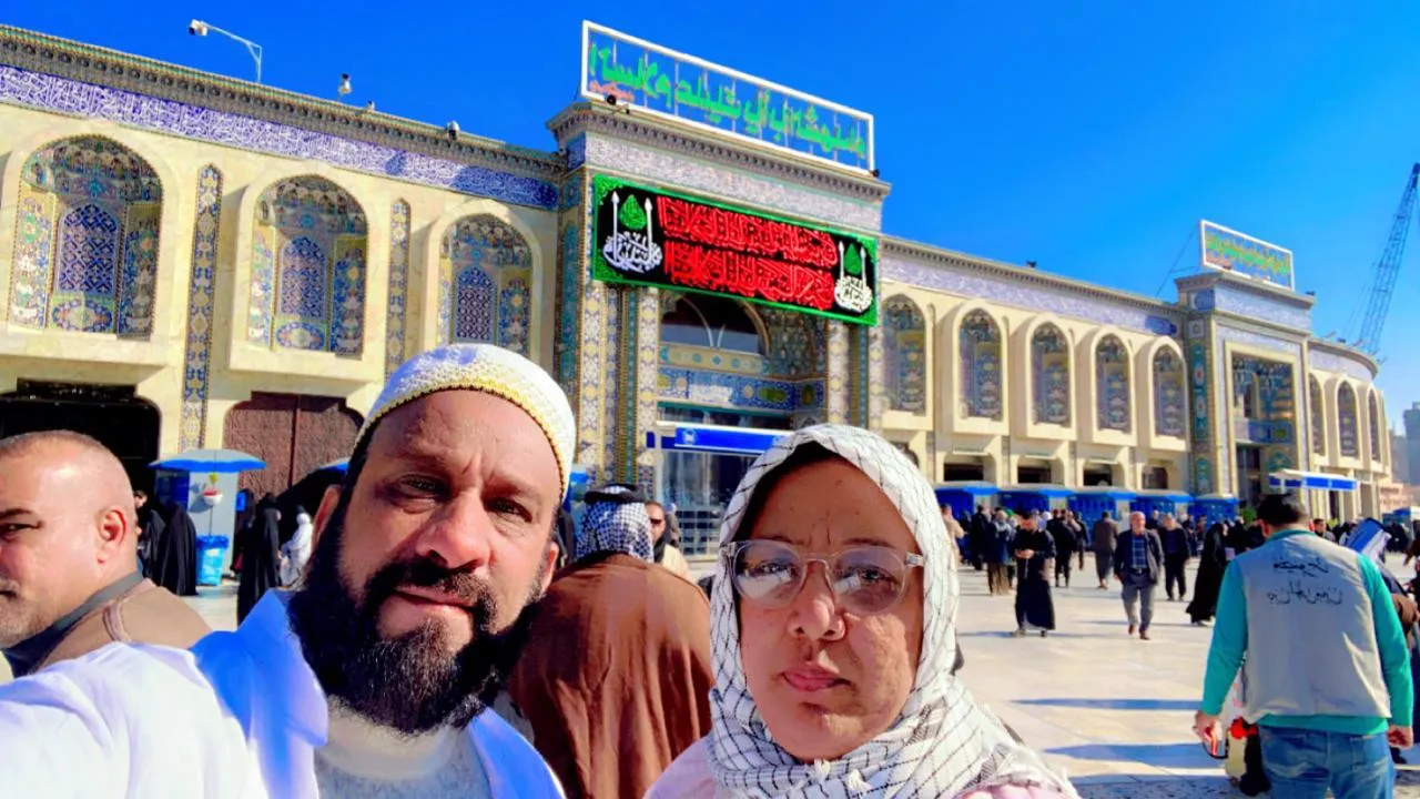 Group photo near shrine entrance
